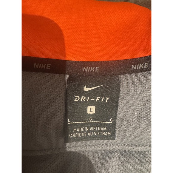 Nike Men's Dri-Fit Gray Grey and Orange Hooded Vest Size Large - Picture 4 of 4